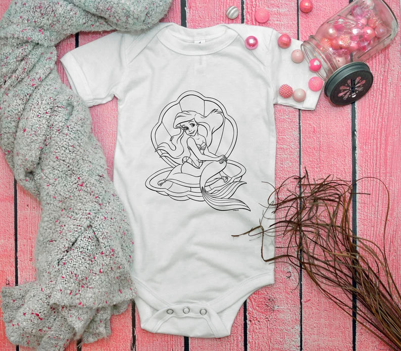 Ariel princess, princess ariel, ariel little mermaid, little mermaid ariel, ariel onesie, princess ariel onesie, princess onesie