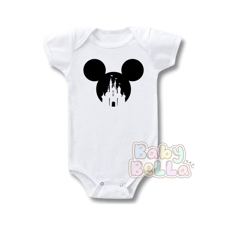 Mickey characters onesie, Mickey onesie, castle, Mickey Mouse Character onesie, Minnie Mouse Character svg, Disney characters